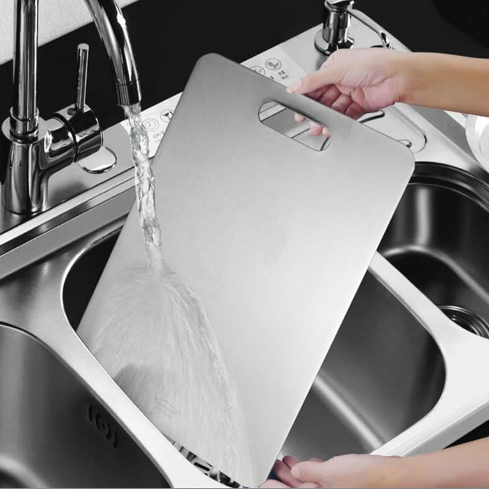 Double Sided Titanium Cutting Board for Kitchen and Camping