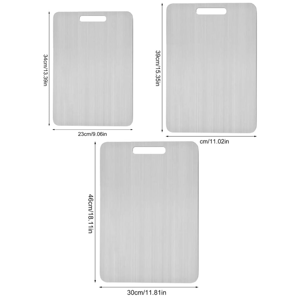 Double Sided Titanium Cutting Board for Kitchen and Camping