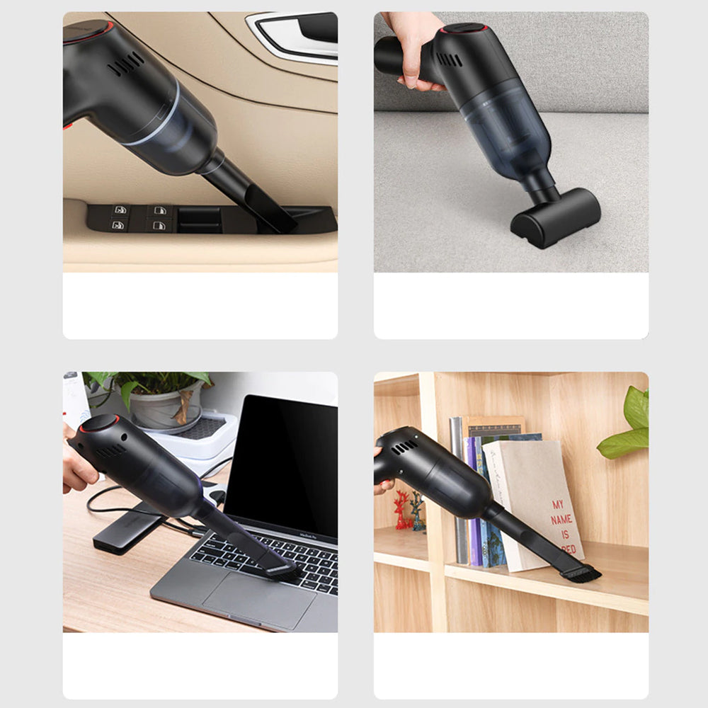 Wet/Dry Strong Suction Wireless Car Vacuum- USB Charging