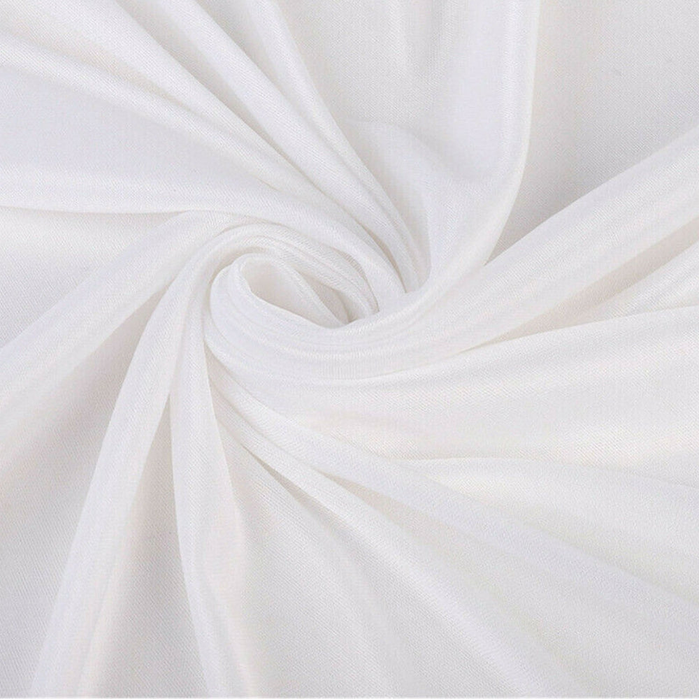 White Stage Wedding Party Backdrop Drape Curtain - Available in 2M and 3M