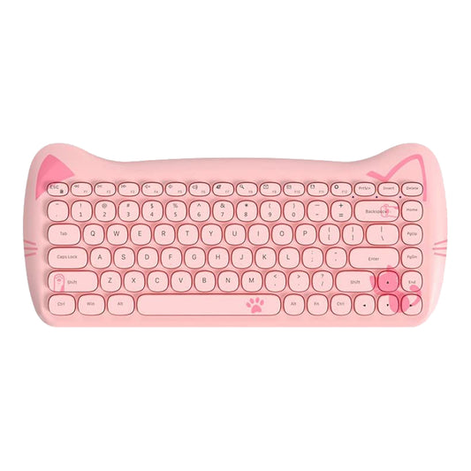 Wireless Cute Computer Bluetooth Keyboard with Typewriter Round Keycap